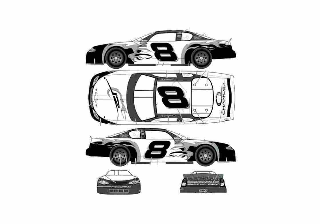 Blueprint Chevrolet Monte Carlo No 8 Dale Earnhardt Jr Chance 2 Motor A4 Photo Print