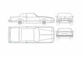 Blueprint Chevrolet Monte Carlo SS Coupe 1986 A4 Photo Print