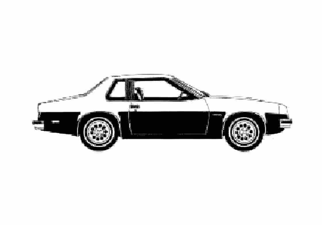 Blueprint Chevrolet Monza Coupe 1978 A4 Photo Print
