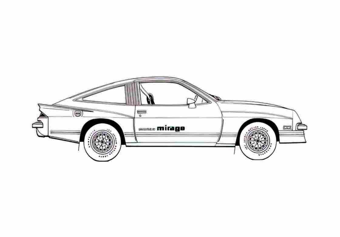 Blueprint Chevrolet Monza Mirage Coupe 1977 A4 Photo Print