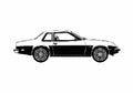 Blueprint Chevrolet Monza Sport Coupe 1976 A4 Photo Print