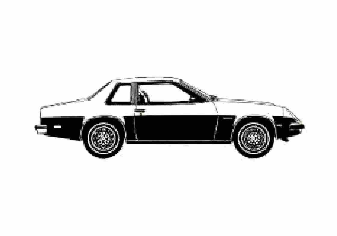 Blueprint Chevrolet Monza Sport Coupe 1976 A4 Photo Print