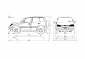 Blueprint Chevrolet Niva SUV 2002 A4 Photo Print