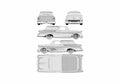 Blueprint Chevrolet Nomad Wagon 1956 A4 Photo Print