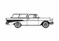 Blueprint Chevrolet Nomad Wagon 1957 A4 Photo Print