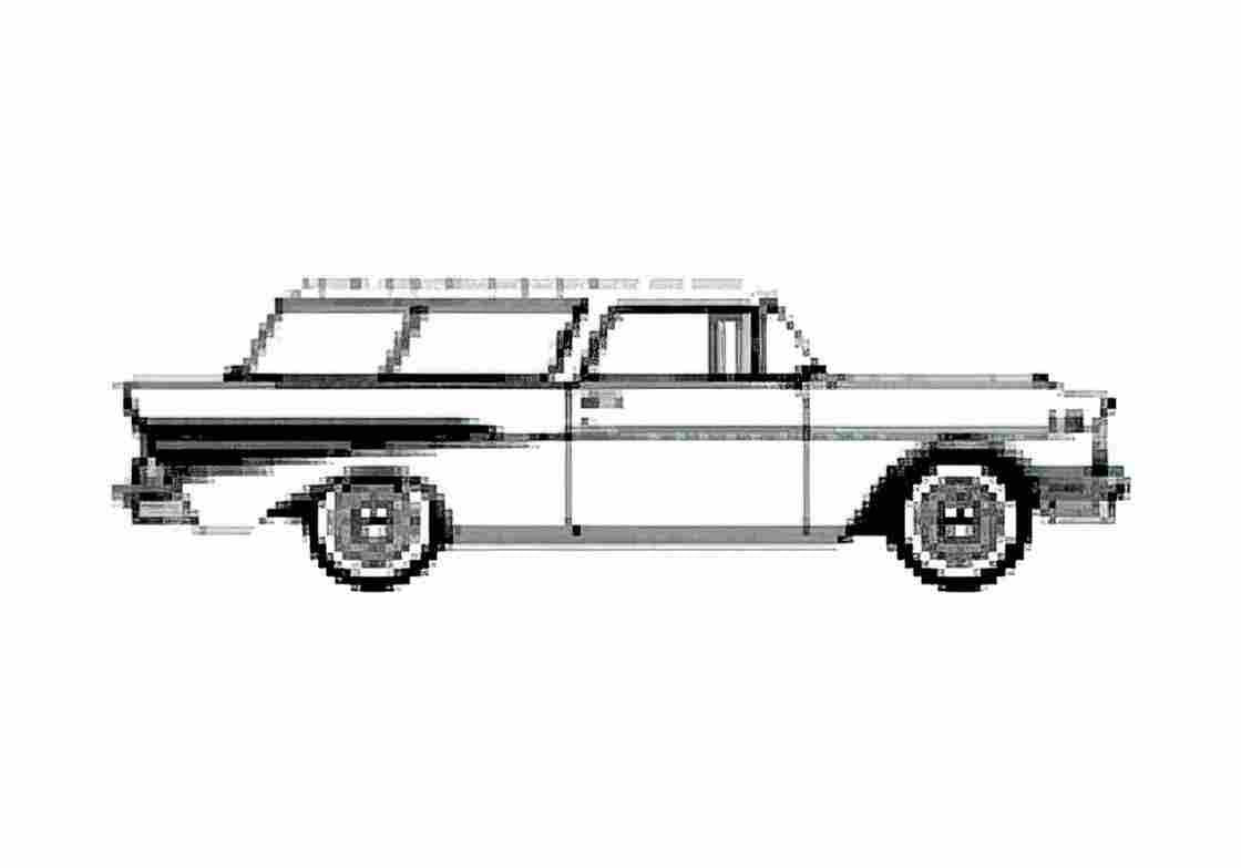 Blueprint Chevrolet Nomad Wagon 1957 A4 Photo Print
