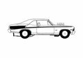Blueprint Chevrolet Nova SS Pro Stock Coupe 1972 A4 Photo Print