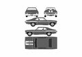 Blueprint Chevrolet Nova Yenko Coupe 1969 A4 Photo Print