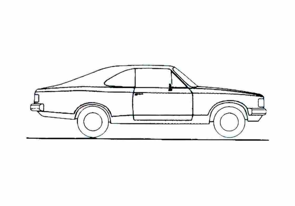 Blueprint Chevrolet Opala Comodoro Coupe 1981 A4 Photo Print