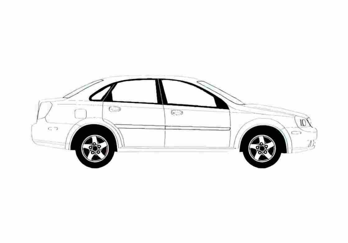 Blueprint Chevrolet Optra 4 door Sedan 2006 A4 Photo Print