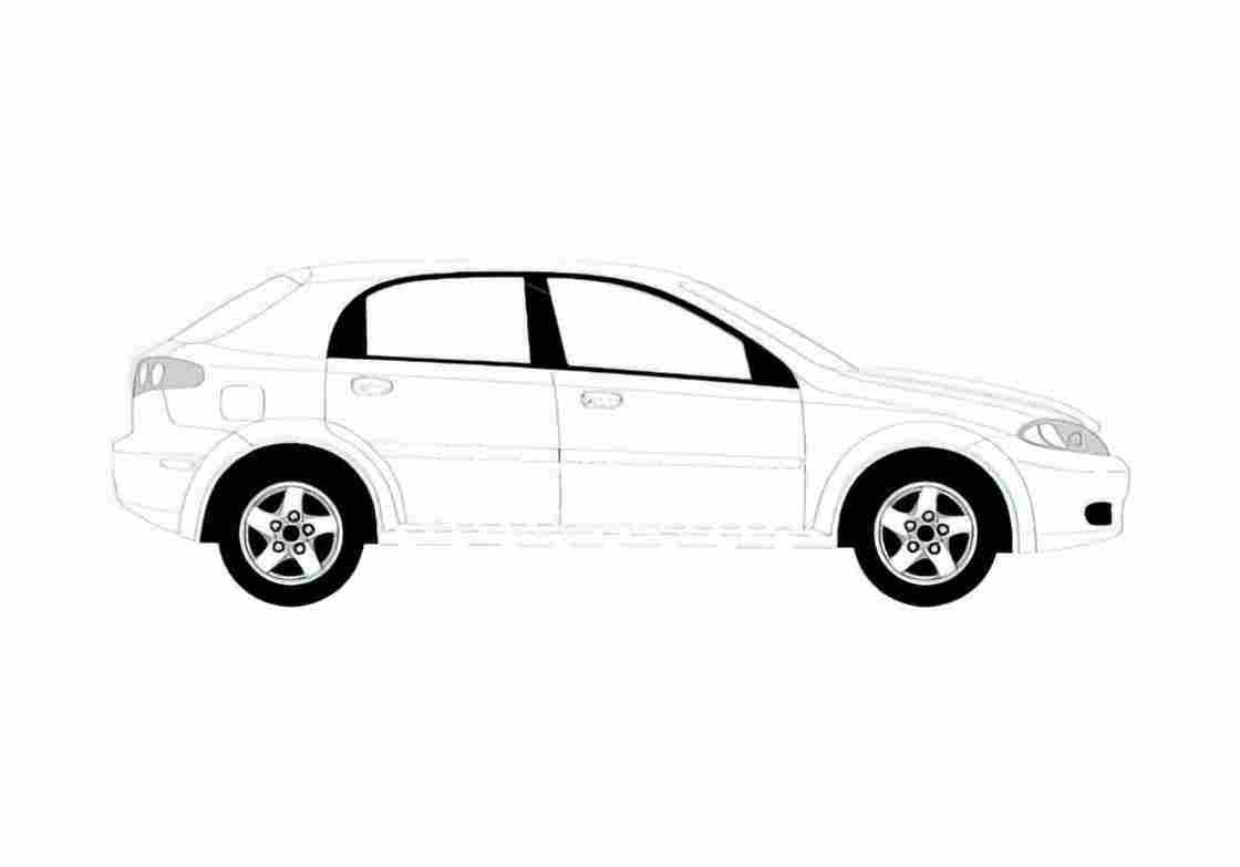 Blueprint Chevrolet Optra 5 door Hatchback 2006 A4 Photo Print