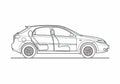 Blueprint Chevrolet Optra SRV 5 door Hatchback 2006 A4 Photo Print