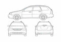 Blueprint Chevrolet Optra Station Wagon 2007 A4 Photo Print