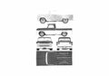 Blueprint Chevrolet Pick up 1964 A4 Photo Print