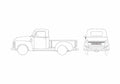Blueprint Chevrolet Pick up 3100 Stepside Pick up 1954 A4 Photo Print