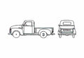 Blueprint Chevrolet Pick up 3104 Truck 1948 A4 Photo Print