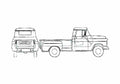Blueprint Chevrolet Pick up 3600 Pick up 1956 A4 Photo Print