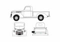 Blueprint Chevrolet Pick up Pick up 1946 A4 Photo Print
