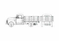 Blueprint Chevrolet Pick up Stake 3609 Pick up 1954 A4 Photo Print