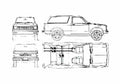 Blueprint Chevrolet S 10 2 door Wagon 1991 A4 Photo Print