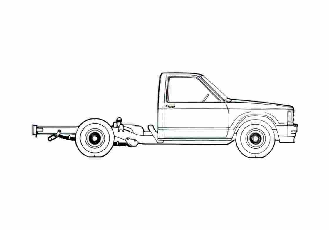 Blueprint Chevrolet S 10 Cab Chassis Pick up 1986 A4 Photo Print