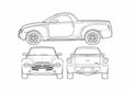Blueprint Chevrolet SSR Cabriolet 2006 A4 Photo Print