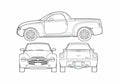 Blueprint Chevrolet SSR Coupe 2005 A4 Photo Print