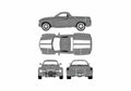 Blueprint Chevrolet SSR Pick up 2003 A4 Photo Print