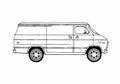 Blueprint Chevrolet SWB Van 1979 A4 Photo Print
