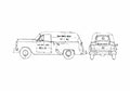 Blueprint Chevrolet Sedan Delivery 1508 Wagon 1954 A4 Photo Print