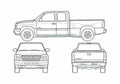 Blueprint Chevrolet Silverado GMT800 Pick up 2006 A4 Photo Print