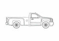 Blueprint Chevrolet Silverado Regular Cab Pick up 2011 A4 Photo Print