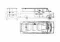 Blueprint Chevrolet Sportvan LWB Van 1990 A4 Photo Print
