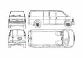 Blueprint Chevrolet Starcraft Van 2000 A4 Photo Print