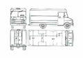 Blueprint Chevrolet Step Van 1990 A4 Photo Print