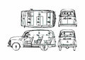 Blueprint Chevrolet Suburban Carryall 3106 Wagon 1954 A4 Photo Print