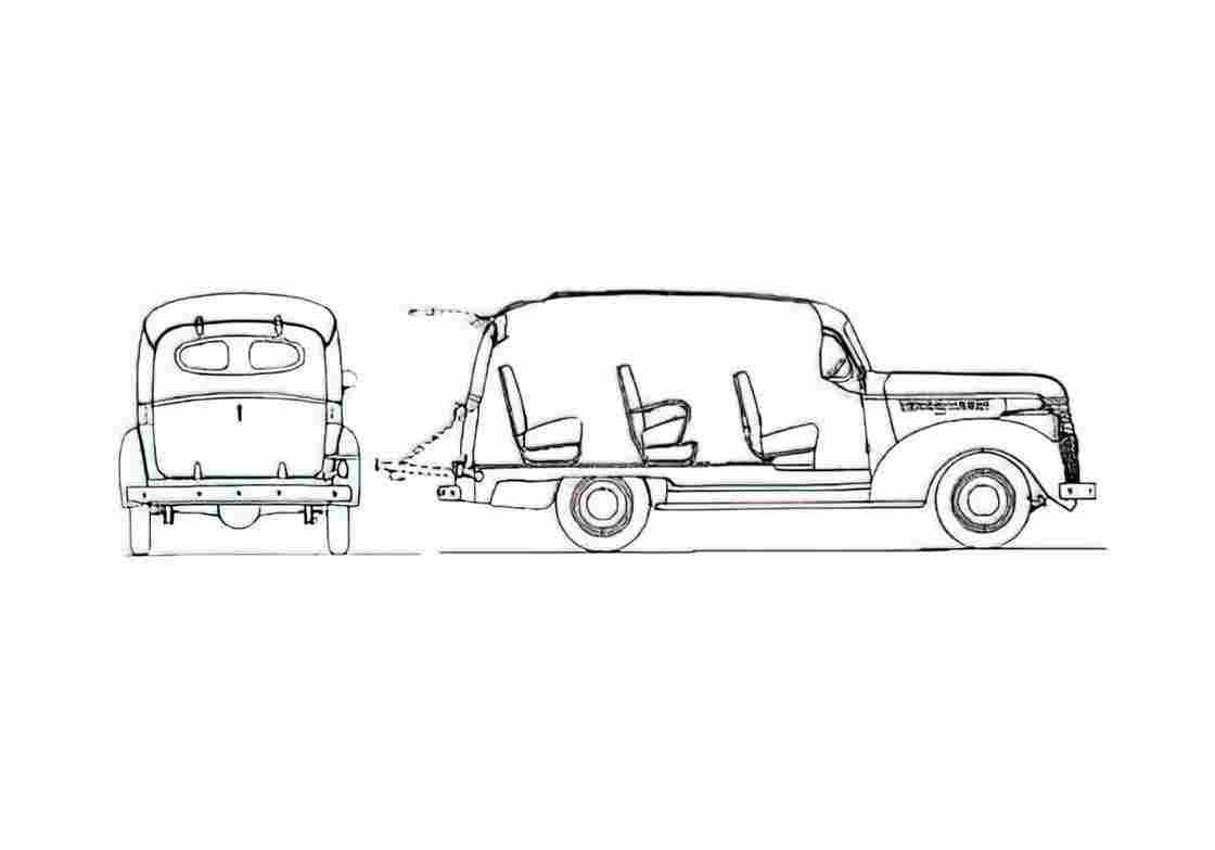 Blueprint Chevrolet Suburban Carryall Wagon 1941 A4 Photo Print
