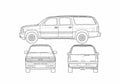 Blueprint Chevrolet Suburban GMT800 SUV 2006 A4 Photo Print