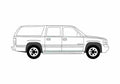 Blueprint Chevrolet Suburban SUV 2006 A4 Photo Print