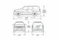 Blueprint Chevrolet Tahoe GMT900 SUV 2007 A4 Photo Print
