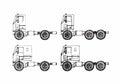 Blueprint Chevrolet Titan Truck 1980 A4 Photo Print