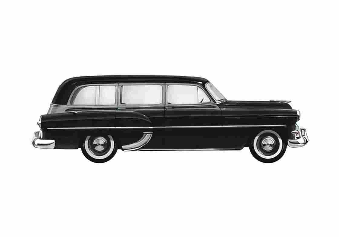 Blueprint Chevrolet Townsman Station Wagon 1953 A4 Photo Print
