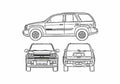 Blueprint Chevrolet TrailBlazer SUV 2004 A4 Photo Print