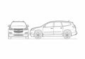 Blueprint Chevrolet Traverse SUV 2008 A4 Photo Print