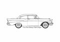 Blueprint Chevrolet Two Ten Delray Club Coupe 1957 A4 Photo Print