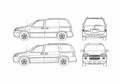 Blueprint Chevrolet Uplander Minivan 2007 A4 Photo Print