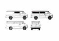 Blueprint Chevrolet Van 1986 A4 Photo Print
