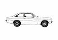 Blueprint Chevrolet Vega 2 door Sedan 1971 A4 Photo Print