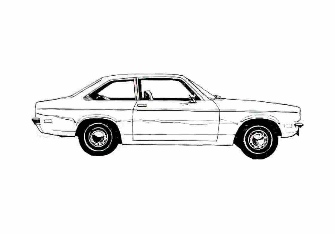 Blueprint Chevrolet Vega 2 door Sedan 1971 A4 Photo Print