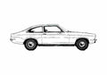Blueprint Chevrolet Vega Hatchback Coupe 1971 A4 Photo Print